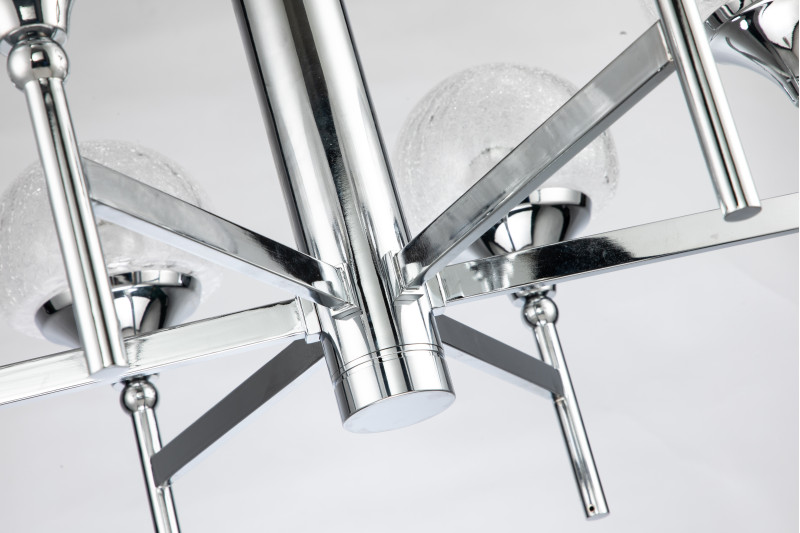 Подвесная люстра Favourite Impulse 2971-6P, D680*H840/1045, хром, плафоны из стекла с эффектом кракле