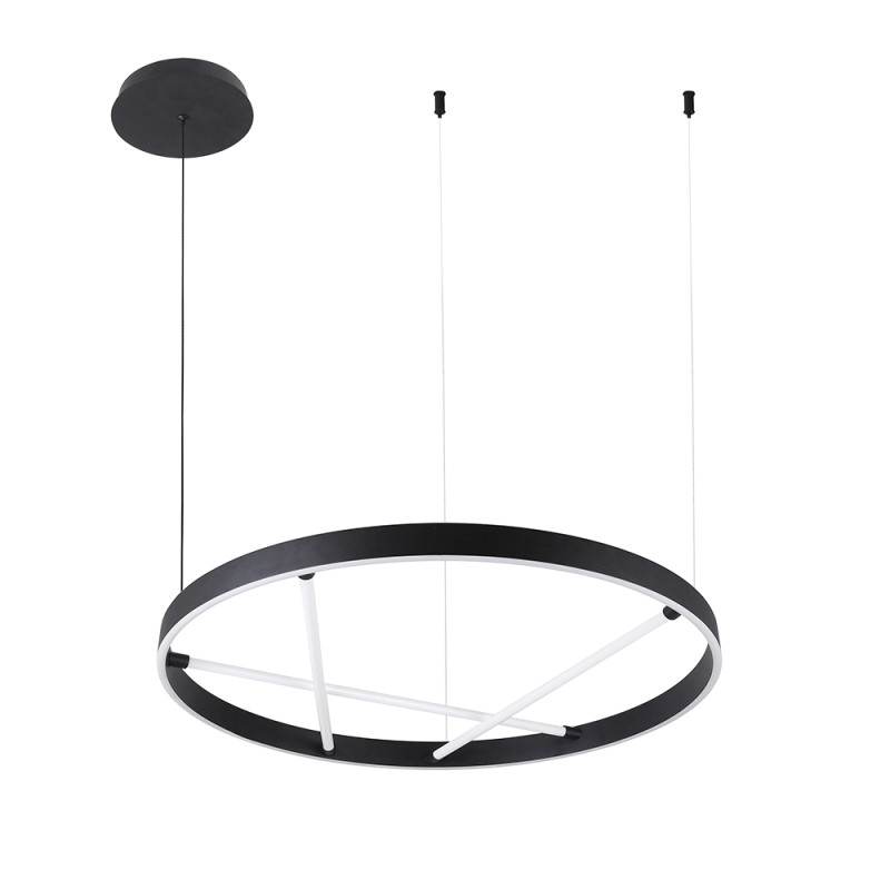 Люстра 60*7 см, 1 LED*32W, 4000 К, Arte Lamp Ricco A1874SP-32BK, Черный