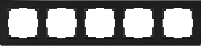 WL04-Frame-05-black / Рамка на 5 постов (черный), 4690389059353