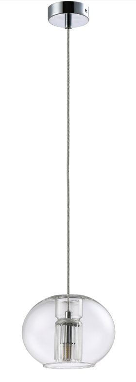Светильник подвесной 18 см Crystal Lux BELEZA SP1 E CHROME, хром