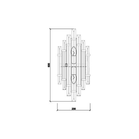 Бра 15*23*50 см, 2*E14 золото Vele Luce Clarinetto VL3314W22