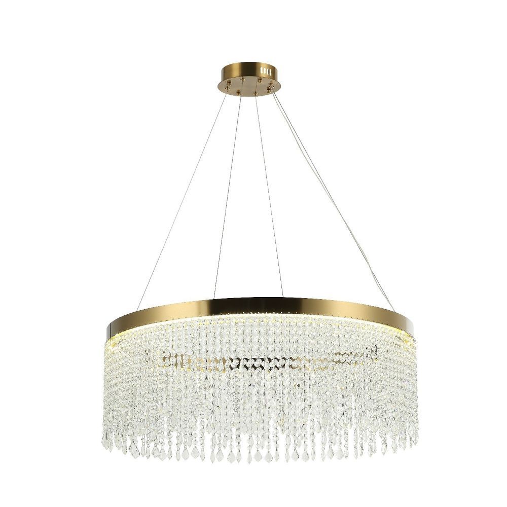 Люстра 80*80*150 см, 1*LED*50W, 4000K Gerhort G21124/1A BRS CL, Бронза