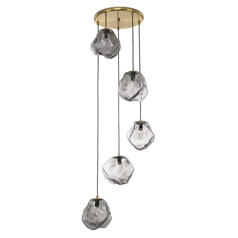 Подвесной светильник *58*90-195 см, 5*Е14*40W, Citilux Rocka CL247085, Бронза