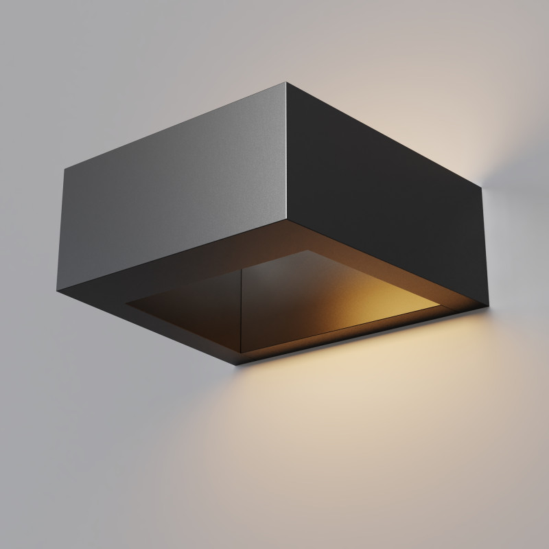 Светильник настенный 18*20*7,9 см, LED, 18W, 3000К, Maytoni Cont O464WL-L18GF3K черный