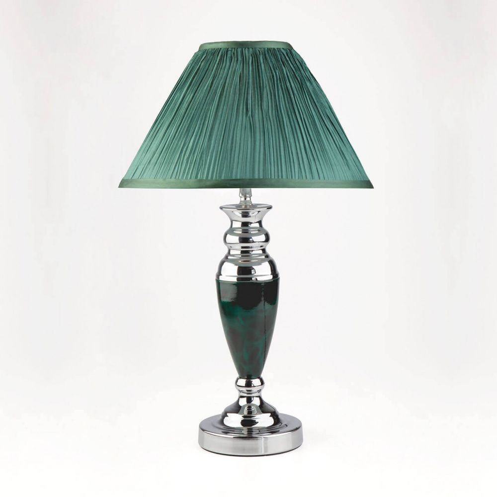 Классическая настольная лампа 31 см Eurosvet Majorka 008/1T GR (зеленый)