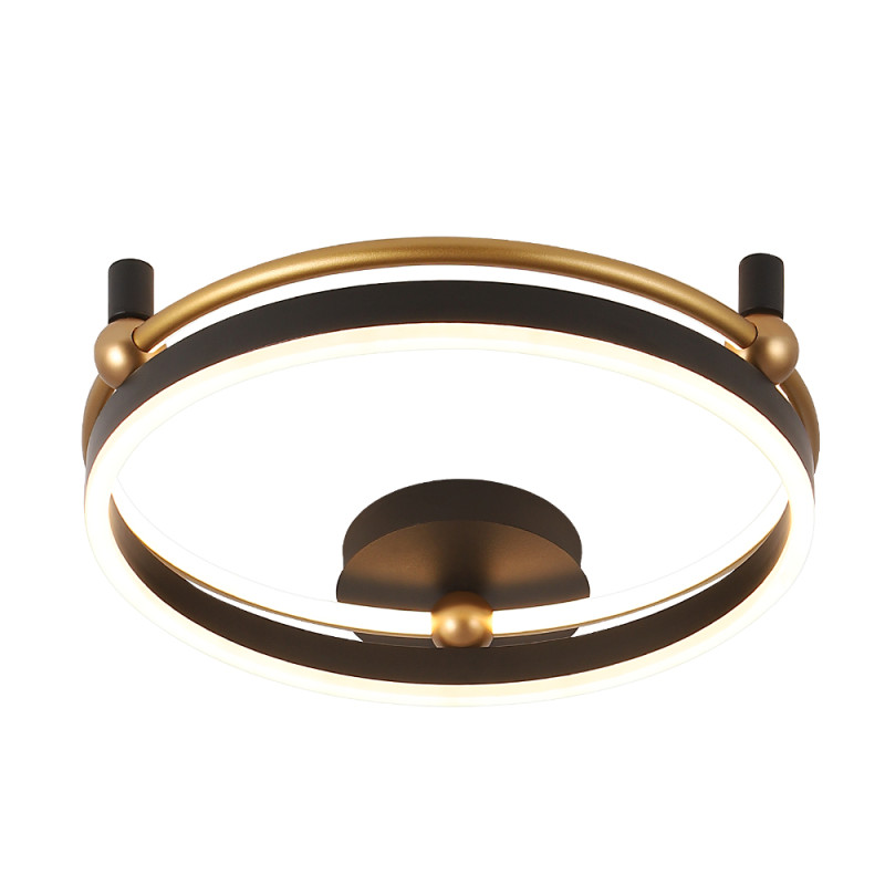 Светильник потолочный 47*10 см, LED*48W 3000-6300K Черный/Золото Crystal Lux FERNANDO PL48W LED BLACK/GOLD