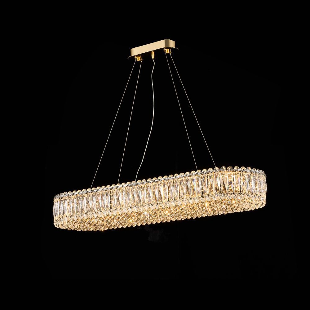 Люстра L1000 x W300 x H130 (1500) мм, Светодиодная лента 152W 3000-6000K NewRgy H GOLD (Золото) E79-L1000*W300*H130 H GOLD