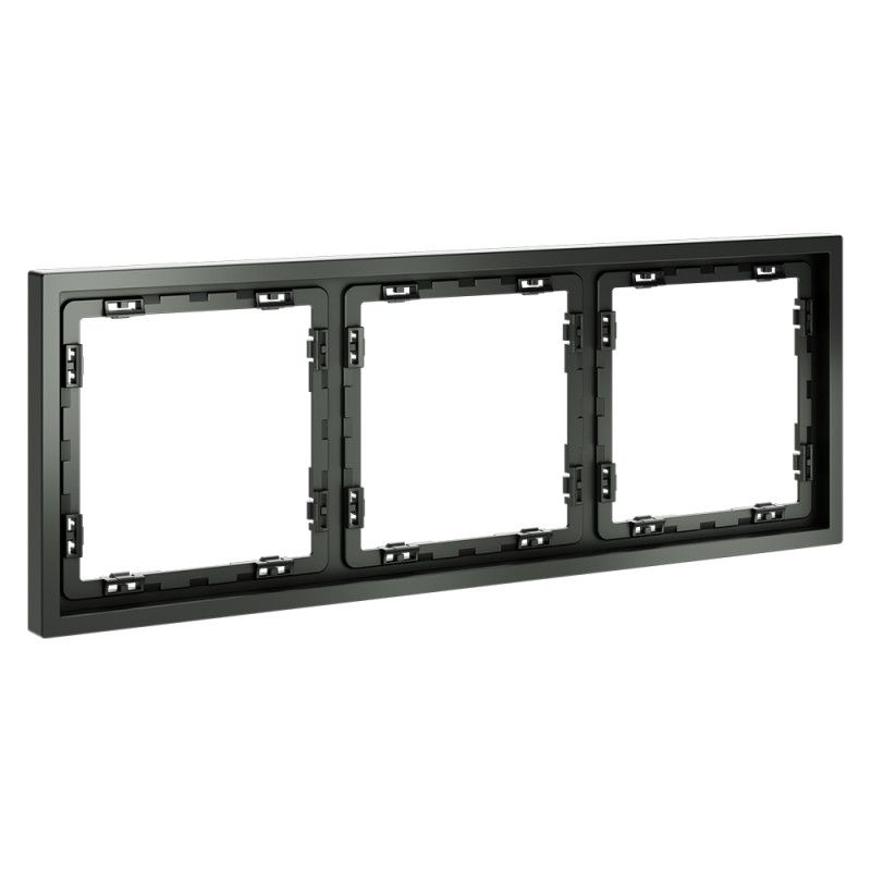 Рамка пластиковая Voltum S70 на 3 поста, титан пластик Soft touch VLS100306
