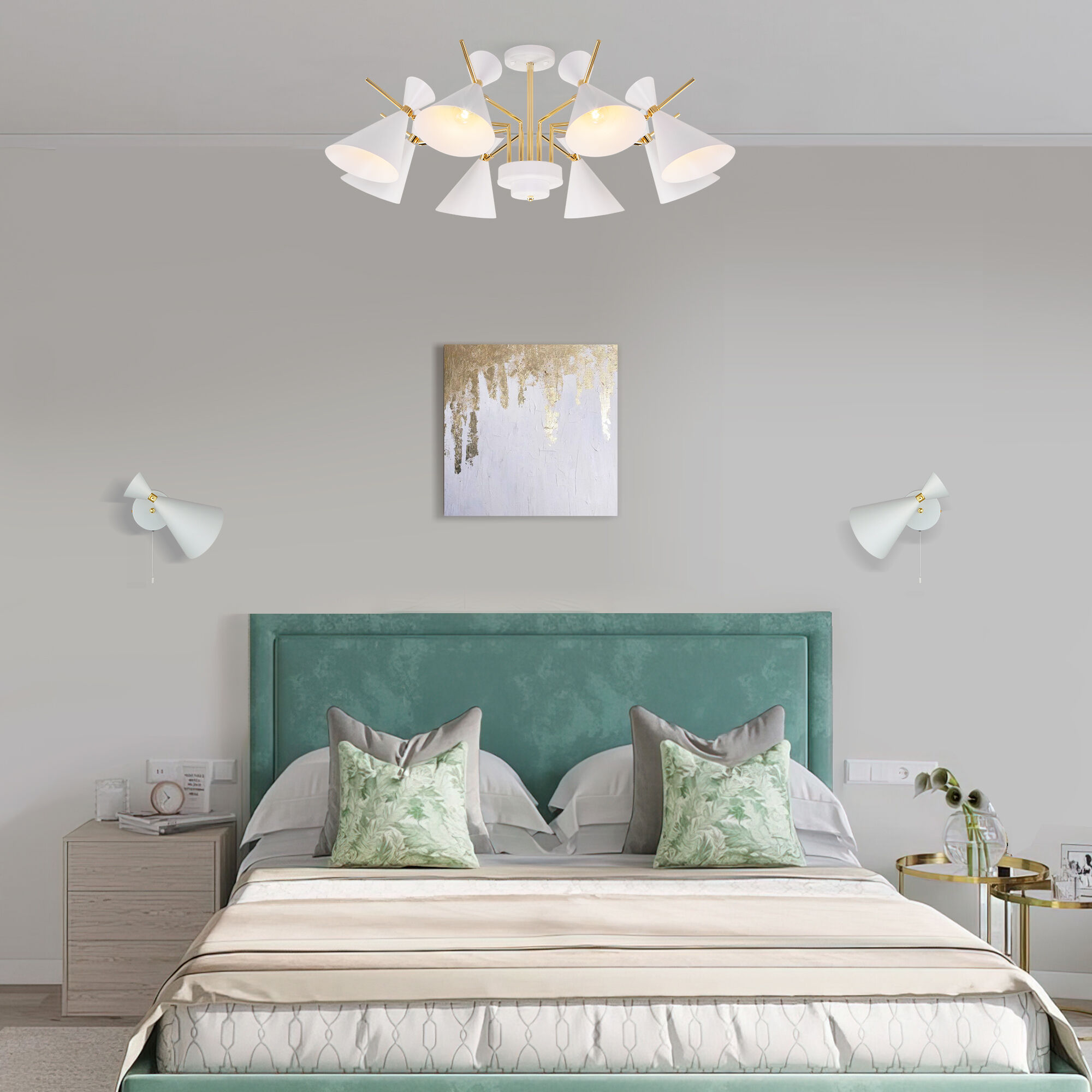 Бра в стиле лофт 30*17*23 см, 1*E14, W,  Eurosvet Apart 70114/1, золото
