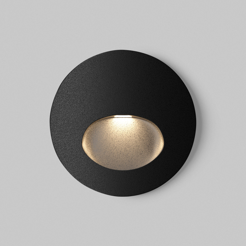 LED светильник 7 см, 3W, 3000K, Maytoni Bil O015SL-L3B3K, черный, вр 5,7 см