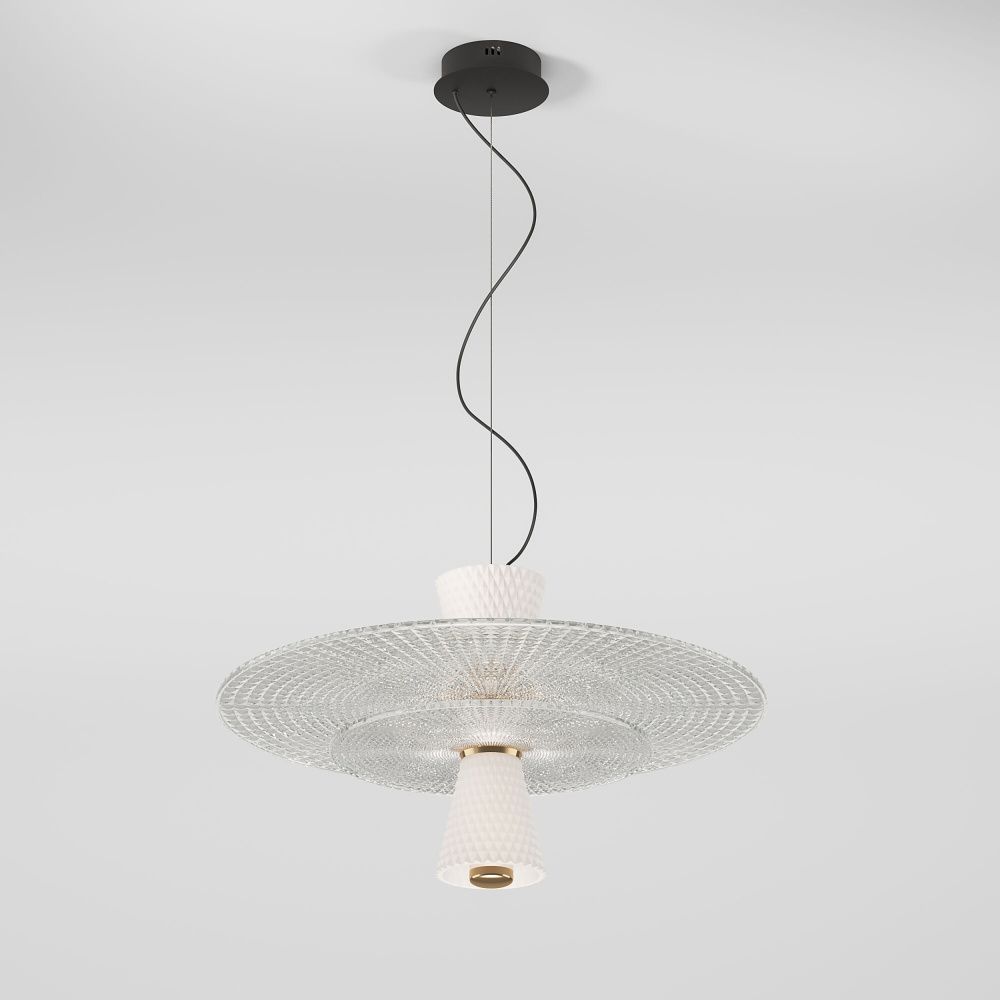 Подвесной светильник 50*50*33-133 см, LED*7W, 4000K, Eurosvet Titania 40029/1 LED, черный, a069225