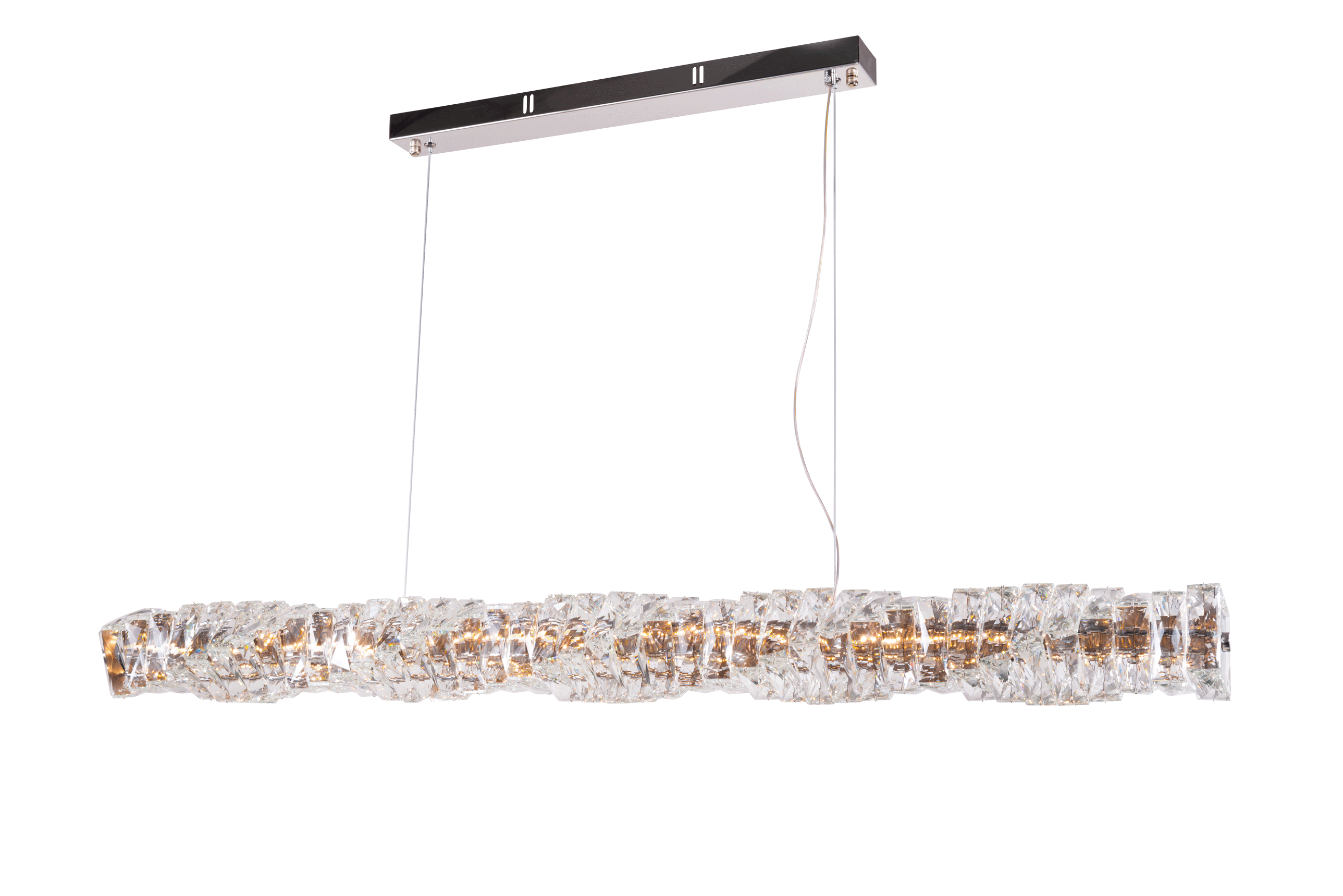 Люстра 1200*120*120, LED, 110W 3000-6500K NewRgy Cristallo 2506R/110W CHR+CL, CHR+CL