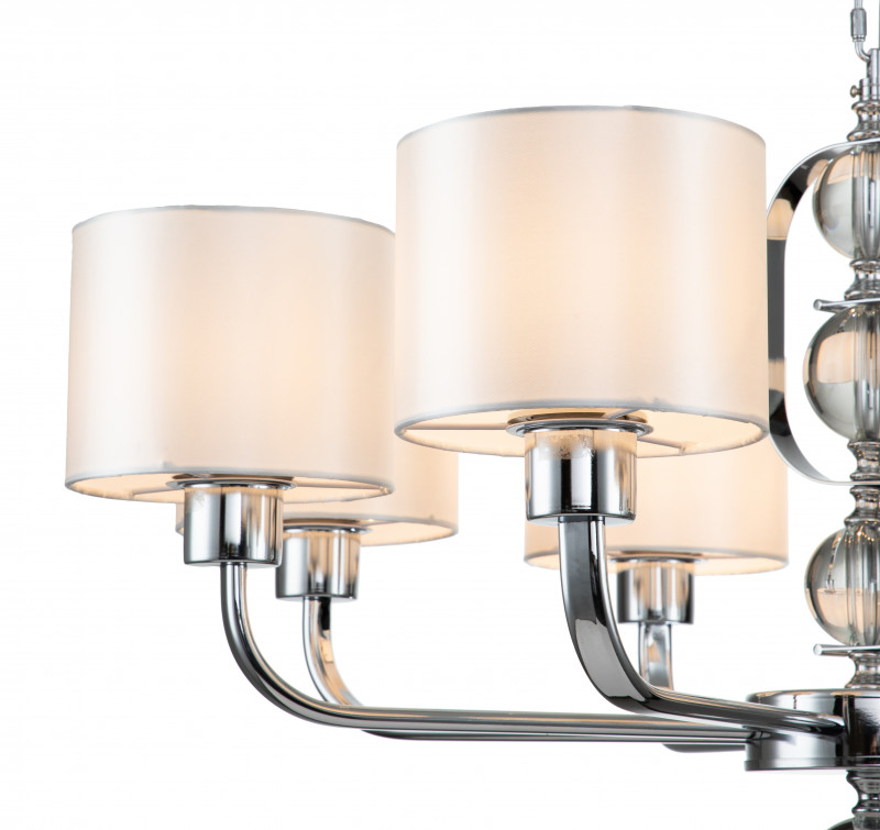 Подвесной светильник 778.5*778.5*460/1260 мм, 8*E27 хром Indigo Davinci V000262, 13011/8P Chrome