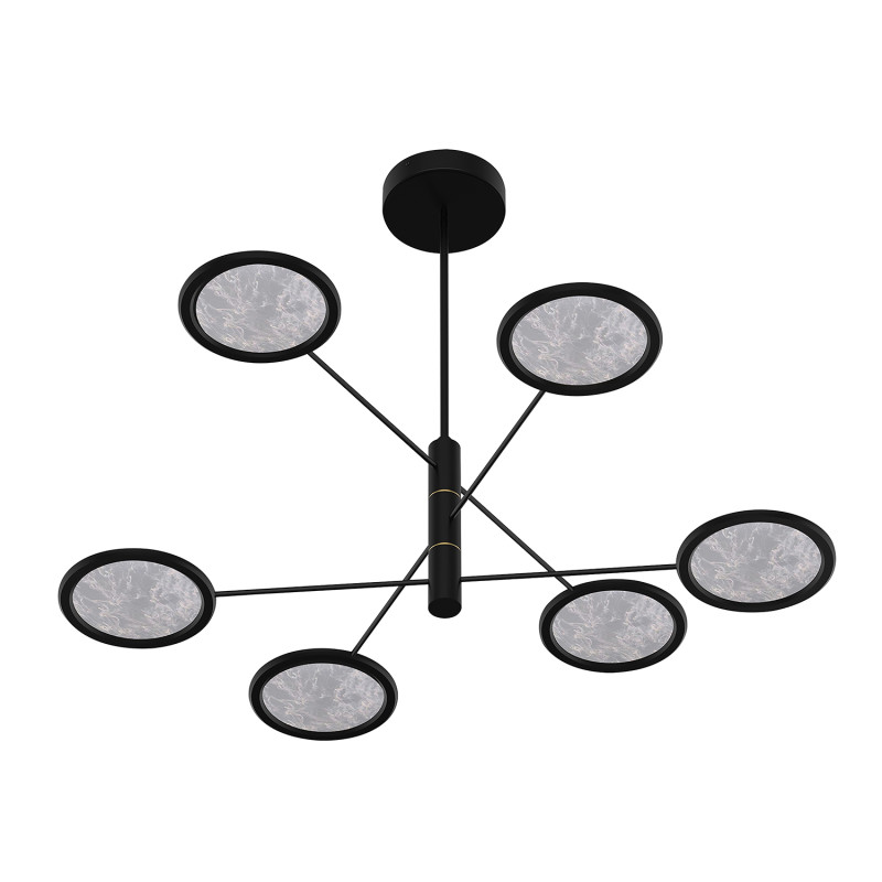 Люстра на штанге 120*77 см, 6*LED, 54W, 4000К, Favourite Imma 4375-6P черный