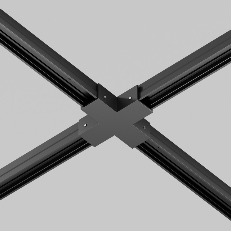 Коннектор X-образный для профиля Maytoni Elasity O-TR001-CC, черный