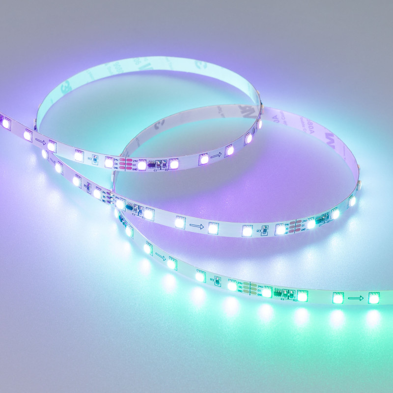 Лента SPI-F72-7mm 24V RGB-PX6 (14.4 W/m, IP20, 3535, 5m) (Arlight, Открытый, IP20) 030195(2). Цена указана за 5 метров. Продается кратно 5 метрам.