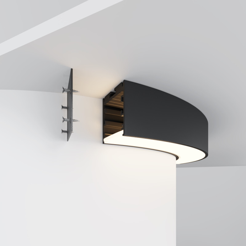 Радиусный профиль ALM-3535R-B-D-90°-0.3M 3,5*3,5*30,63 см, Maytoni Led Strip черный