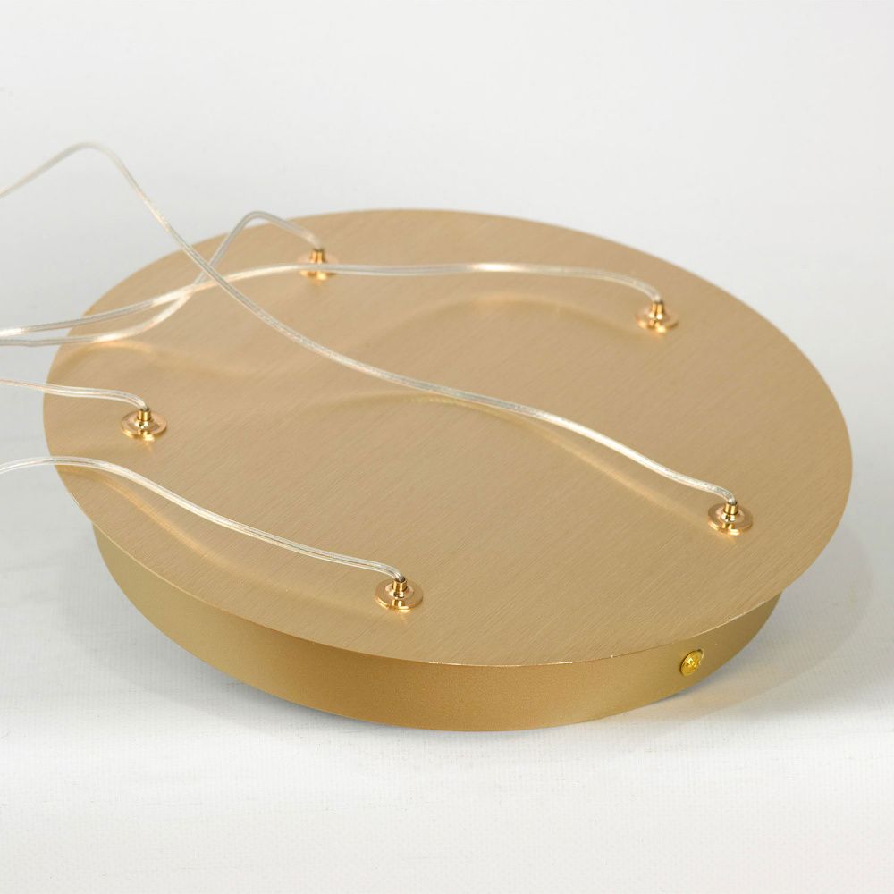 Люстра подвесная *25*80-150 см, 10*led*2W, 4000K, Lussole Hopkins LSP-7400, матовое золото