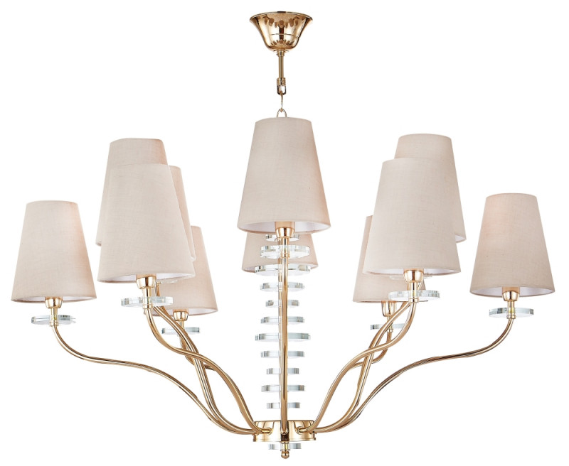 Люстра 95 см, Crystal Lux ARMANDO SP6+6 GOLD Золотой