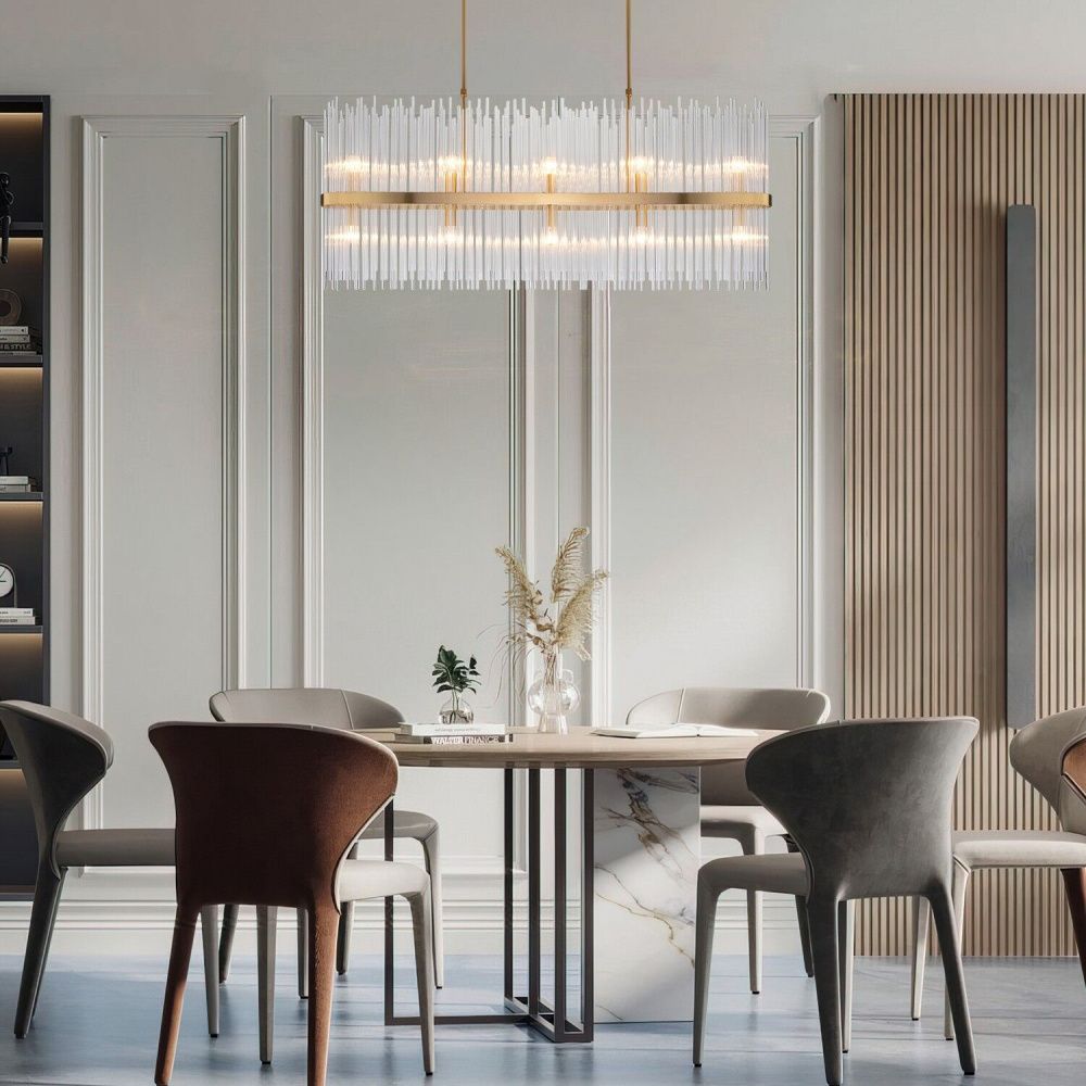 Подвесной светильник 120*17*66-94 см, 10*E14*60W, Bogate's Allure 486/10, латунь, a070624