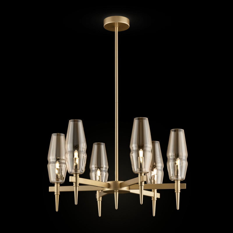 Подвесная люстра Maytoni Lita H002PL-06G, золото, диаметр 54см
