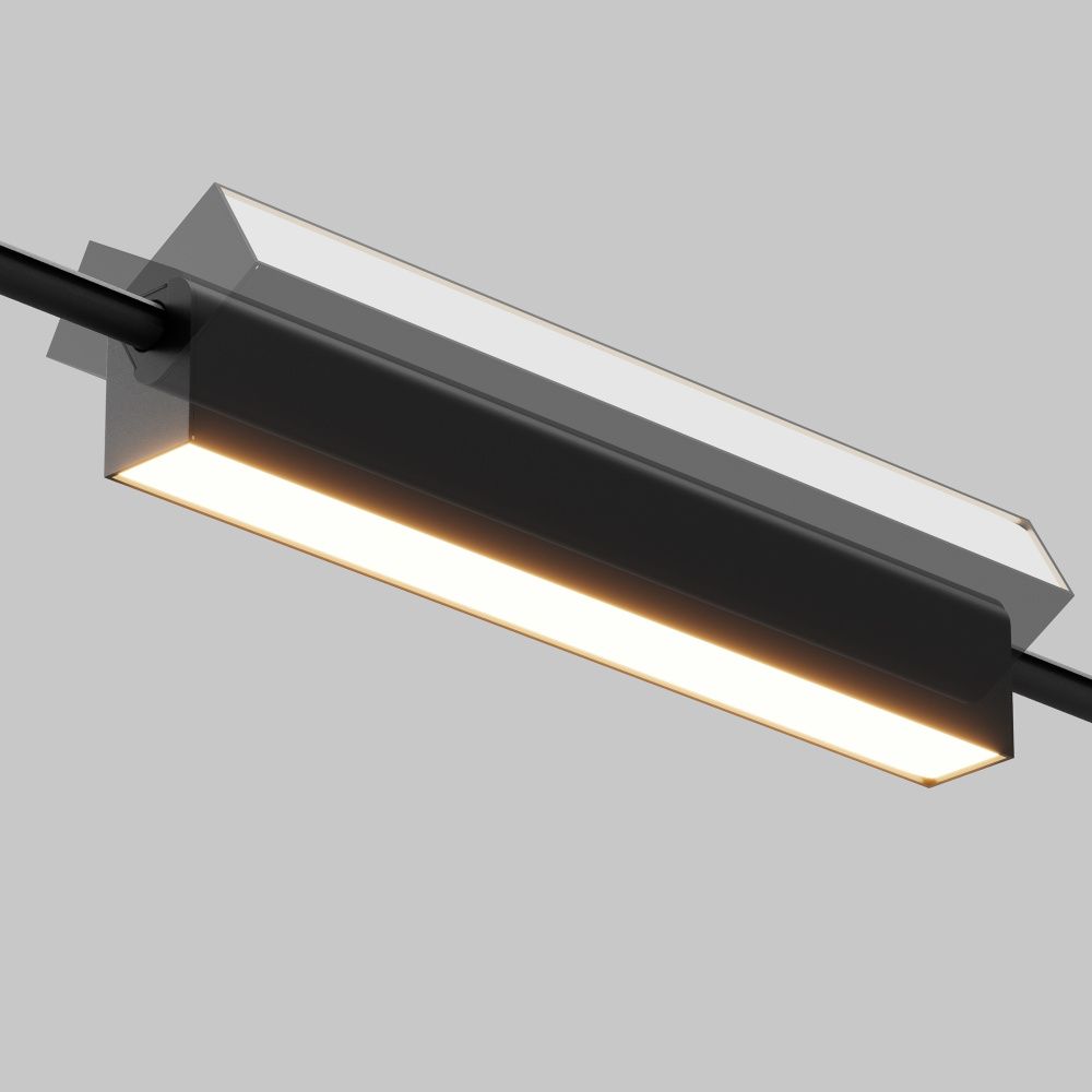 Трековый светильник 32,1*3,35*-5,05 см, *LED*12W, 3000K, Maytoni Technical Basis TR238-1-12W3K-B, Черный