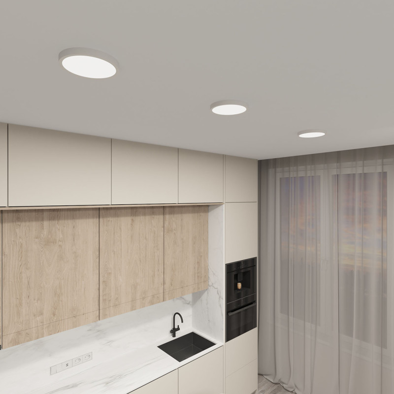 Накладной светильник *22*2,5 см, LED * 18W, 3000-6500К, Denkirs Thin DK6520-WH, белый