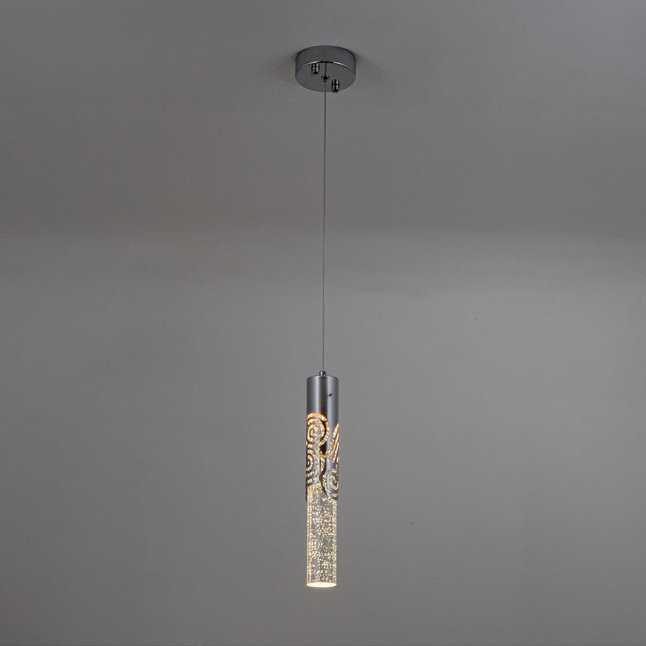 Подвесной светильник 10*10*112 см, LED 5W, 4000K, Хром MODELUX ML.88963.1 CR