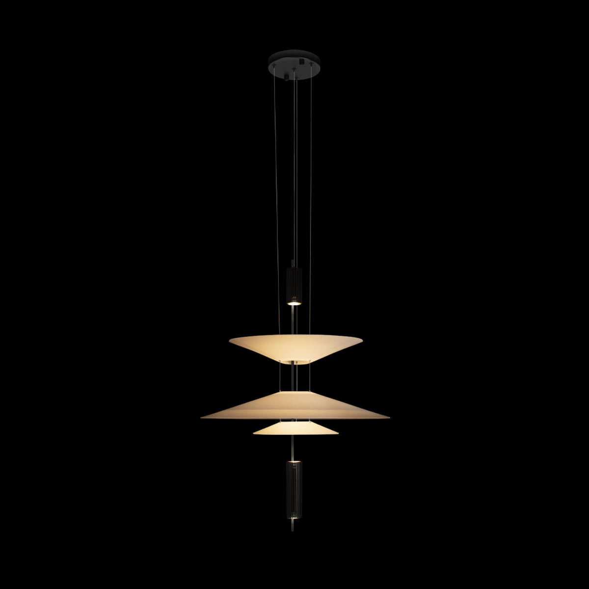 Подвесной светильник 50*83 см, 3*GU5.3*20W  LOFT IT Skylar 10244/B Black черный