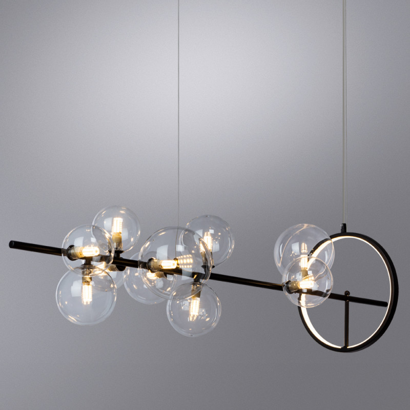 Подвесная люстра 120 см Arte Lamp Saturn A7790SP-50BK черная