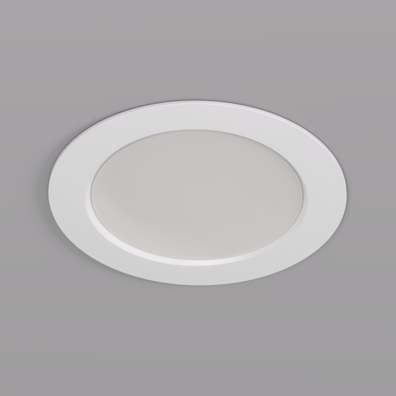 Встраиваемый светильник 11 см, 7W, 3000К Denkirs DK3048-WH, белый термопластик