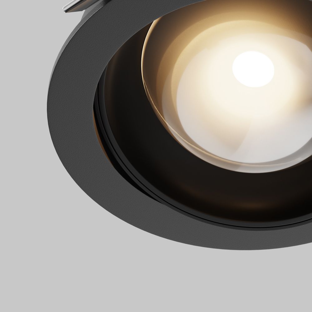 Встраиваемый светильник  DL105-12W3K-B **-4,5 см, *LED*12W, 3000K, Maytoni technical Lens DL105-12W3K-B, Черный