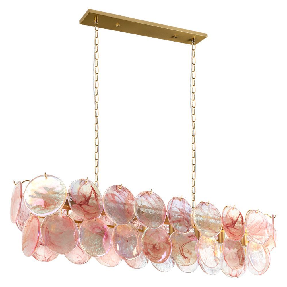 Подвесная люстра 120 см, LOFT IT Lolly 10492/1200R Pink, золото