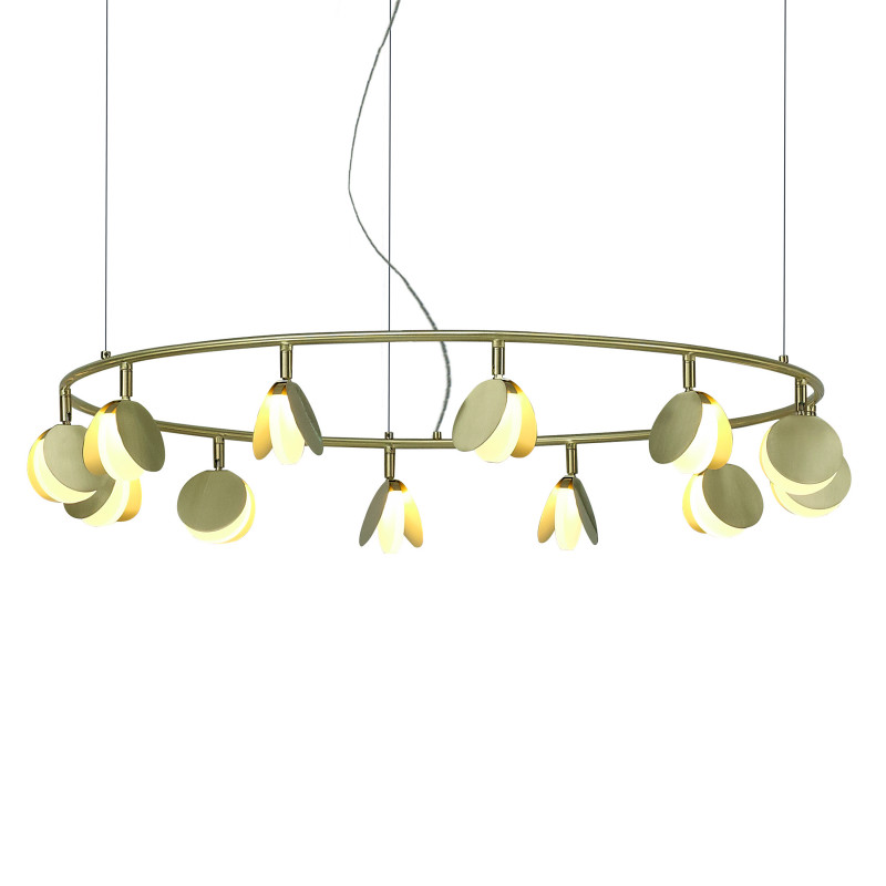 Подвесной светильник *198*200 см, LED *  120W, 3000К Mantra Shell 7355, золотой