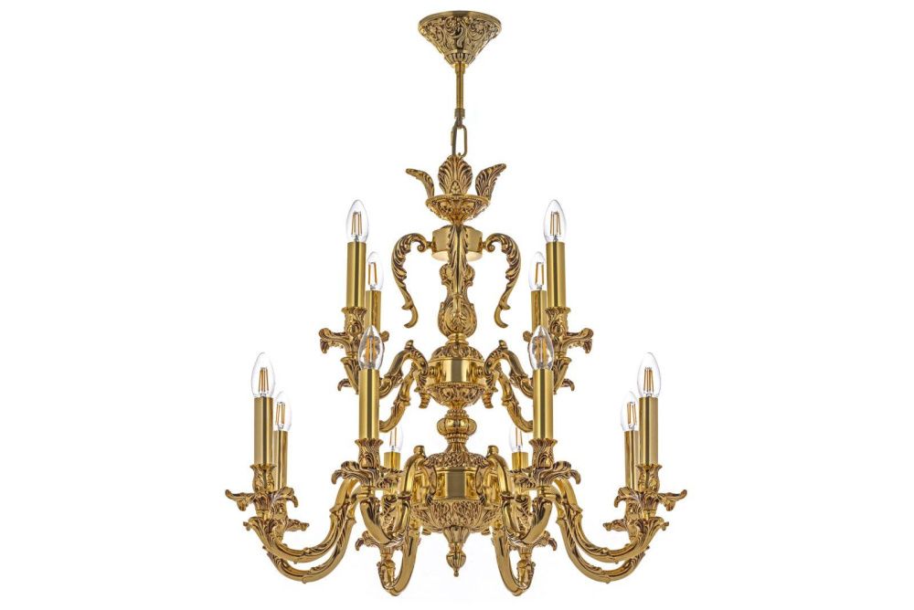 Люстра *62*70 см, 12*E14*40W, Dio D`arte Vivaro Vivaro E 1.1.12 CG, Золото
