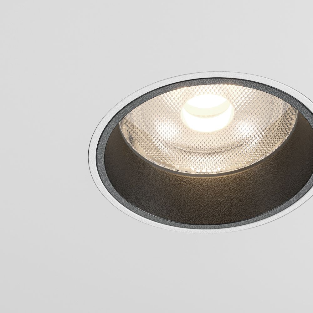 Встраиваемый светильник 6*12 см, вр 7 см, *LED*12W, 4000K, Maytoni Focus led DL125-L12-4K-TRS-W, Белый