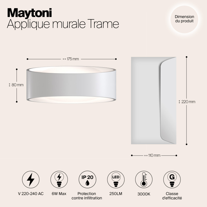 Светильник настенный Maytoni  C806WL-L5W, белый/матовый