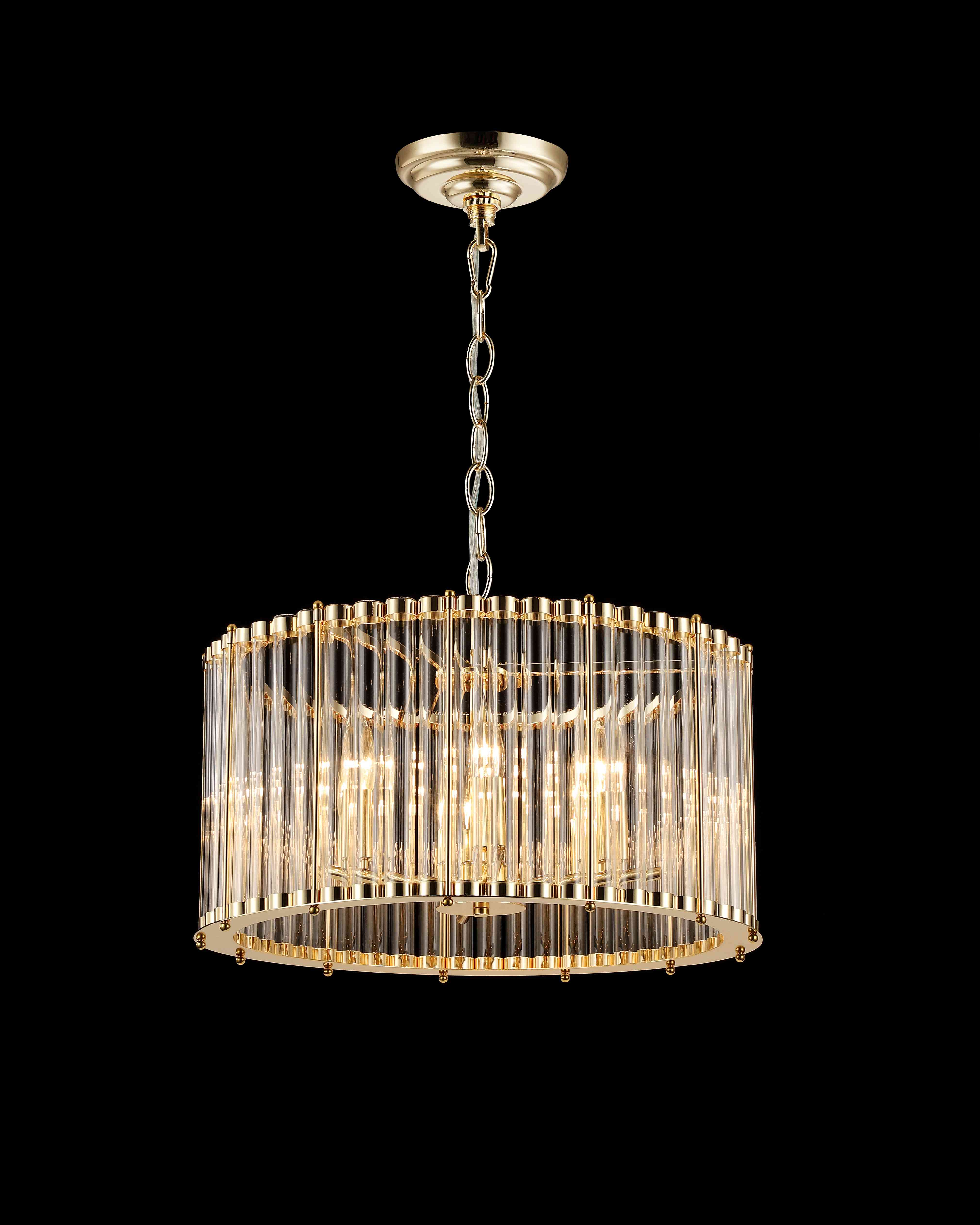 Люстра 500*270, 6*E14, 40W NewRgy Cristallo L1-ф500 H GOLD, H GOLD
