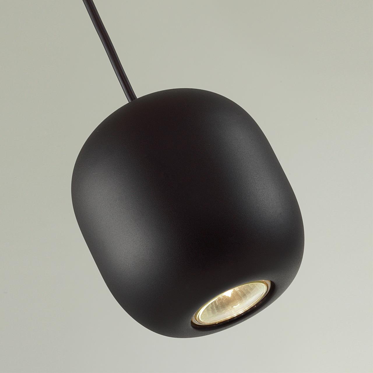Подвес 12*12*120 см, 1 GU10*4W, Odeon Light Cocoon, черный 5060/1BA