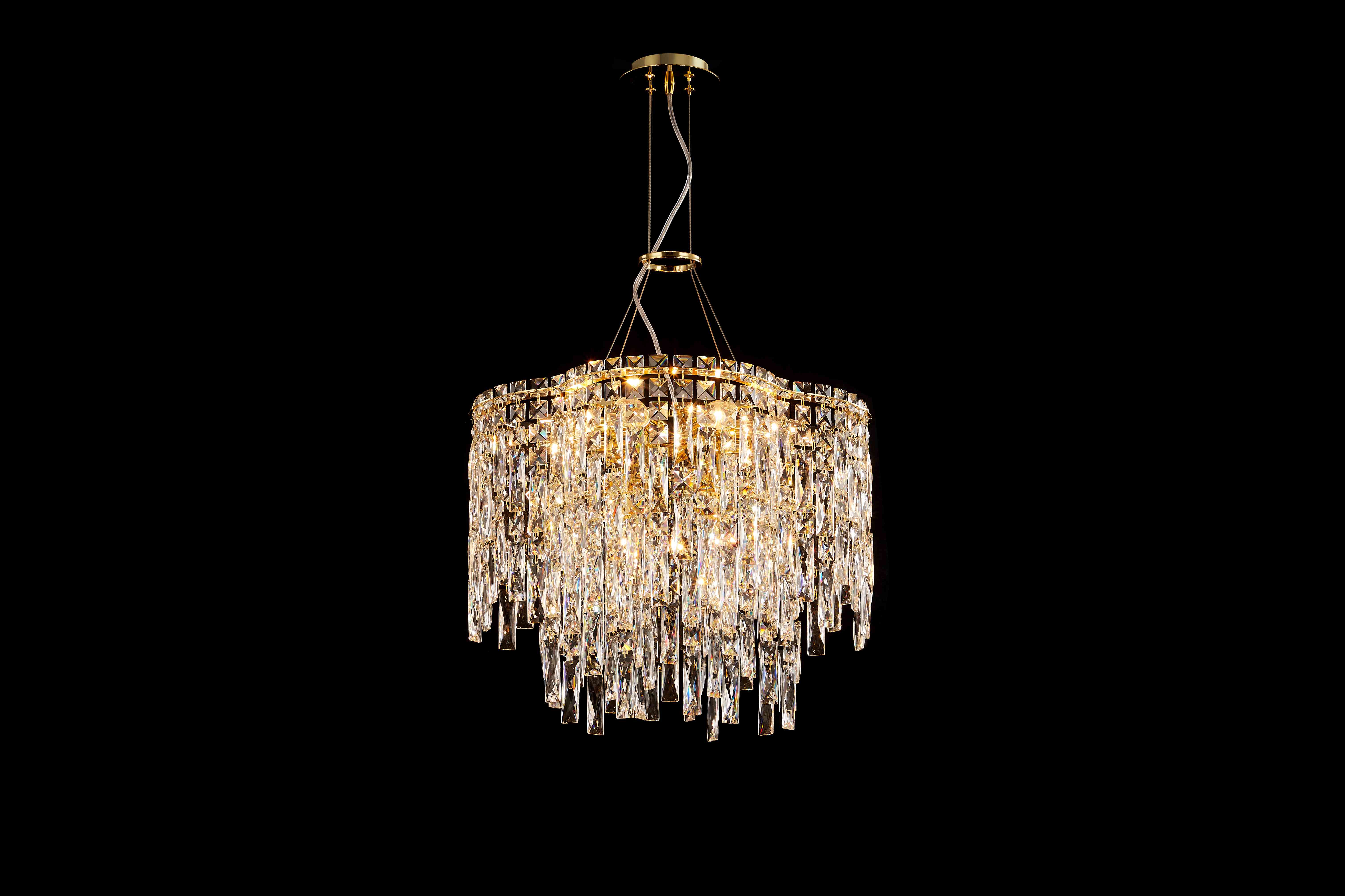 Люстра 500*390, 10*E14, 40W NewRgy Cristallo Z56-ф500*H390 H GOLD, H GOLD