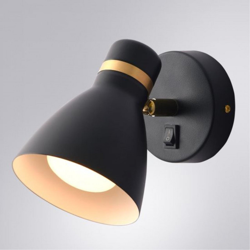 Бра 16*11*15 см, 1*E27 черный Arte Lamp Fafnir A5047AP-1BK