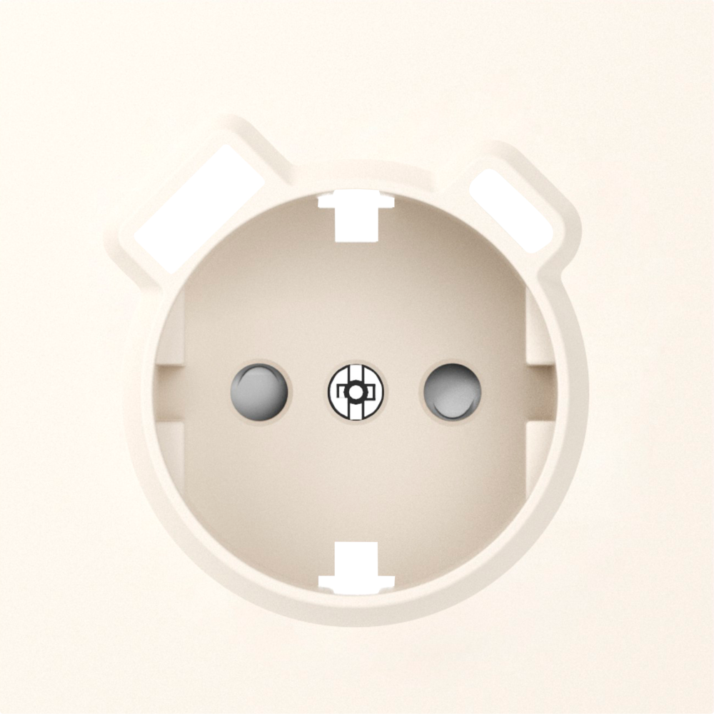 Donel S08 матовый кремовый накладка для розетки Schuko с зарядным устройством USB A+C,  со шторками 16A 250 В~,серия DB, DS22931