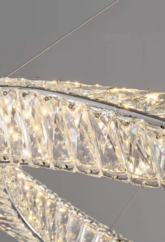 Светильник подвесной светодиодный ElegantLight DZN-8189 ХРОМ  D600/H1200/1/LED/35W/4000K DOMO 24-07