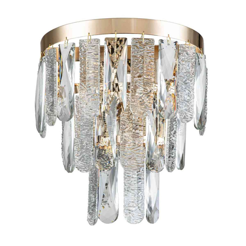 Настенный светильник 220*145*240 мм, 1*E14 золото Indigo Ambra V000397, 12030/1W Gold