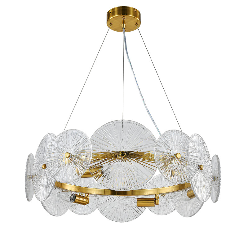 Подвесная люстра 60 см, Indigo Miele 12021/6P Brass V000604, латунь, 12021/6P Brass