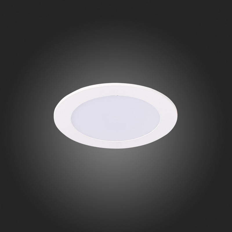 Светильник встраиваемый 12 см, 6W, 3000K ST Luce ST209.538.06 белый 330Lm Ra80 110° 