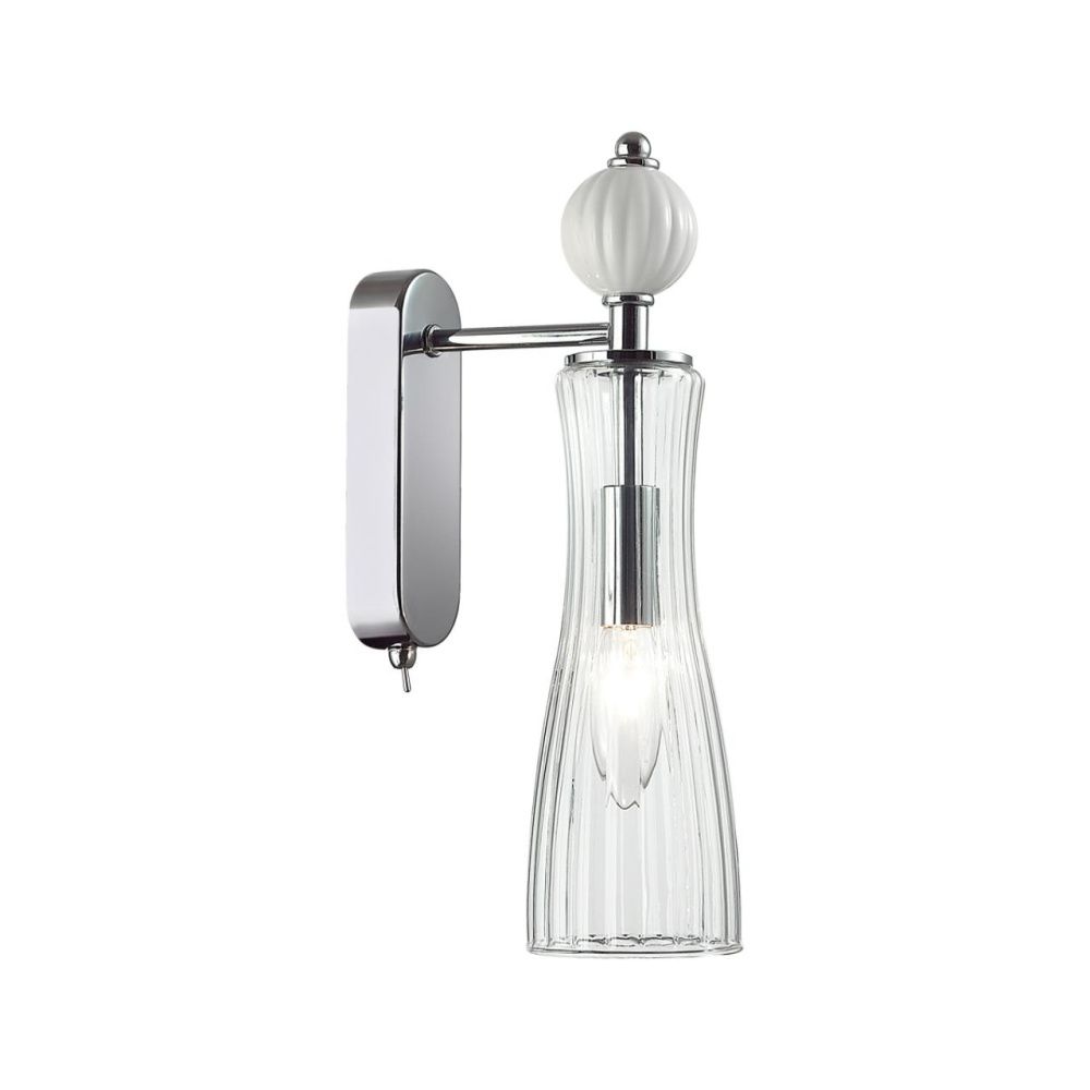 Бра *8,5*32-32 см, 1*E14*40W, Lumion Emily LUM8268/1W, хром; белый