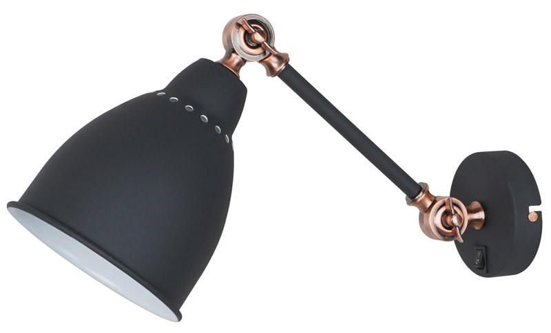 Бра с одним рожком Arte Lamp BRACCIO A2054AP-1BK, черный