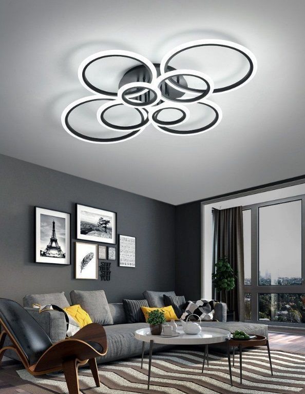 Светильник SPF-1643 BLACK/ЧЕРНЫЙ LED D860/H180/8/LED/160W 2.4G SPF22-04 (1)