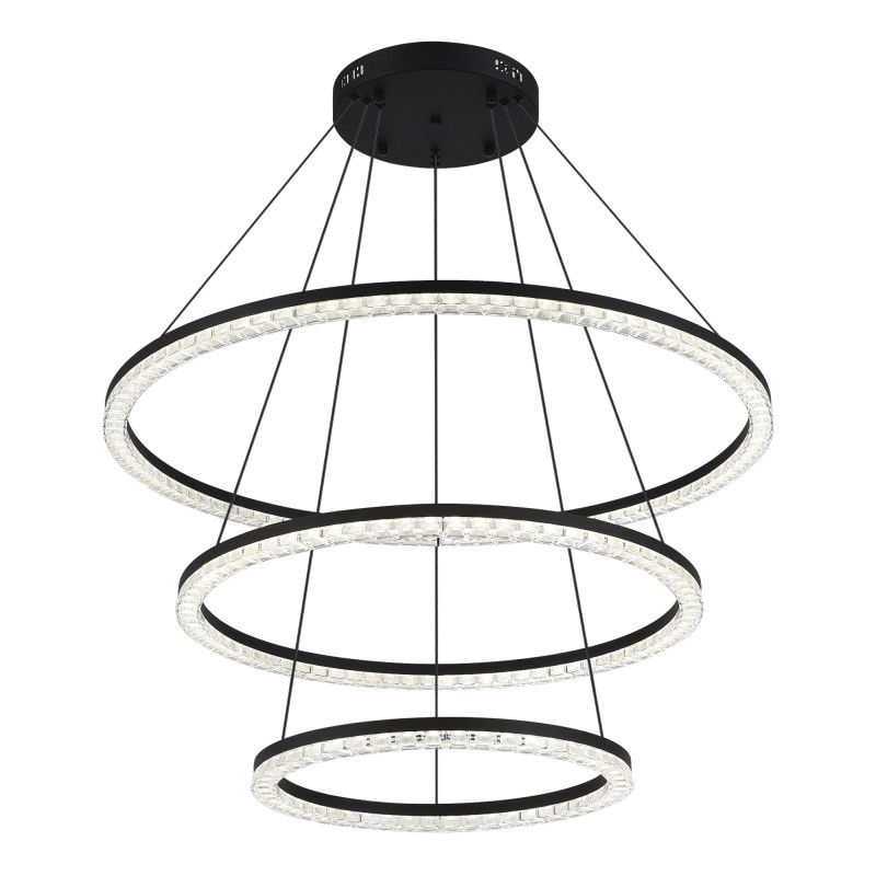 Подвесной светильник *85*-150 см, *LED, 130W, 4000K, ST-Luce Euclidics SL1018.403.03, черный